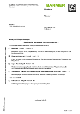 Vorschau Antrag BARMER