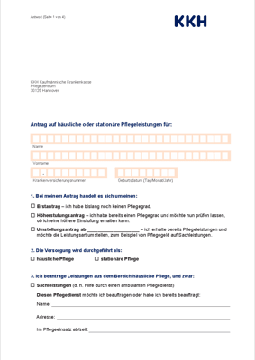 Vorschau Antrag KKH